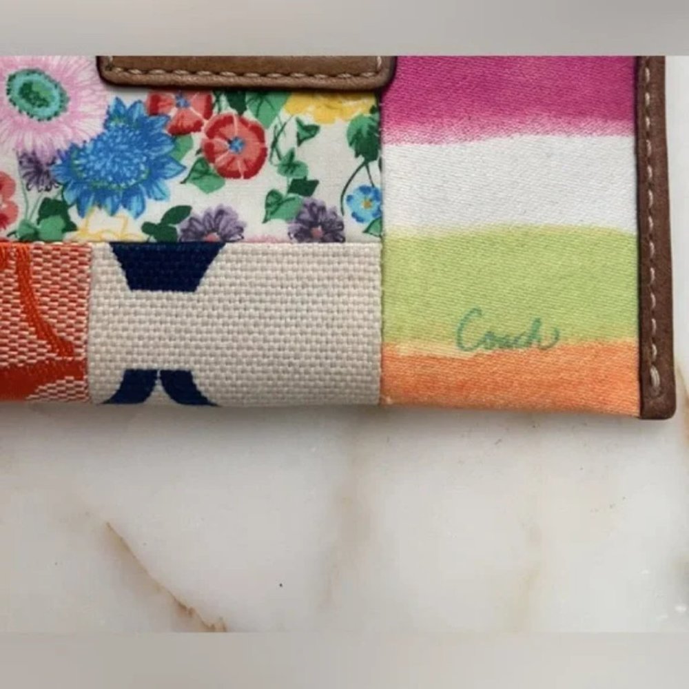 (1236) Special Edition Patchwork Logo Coach Coin … - image 3